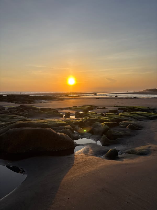 Beach life documented in Kerambitan, Indonesia morning hours
