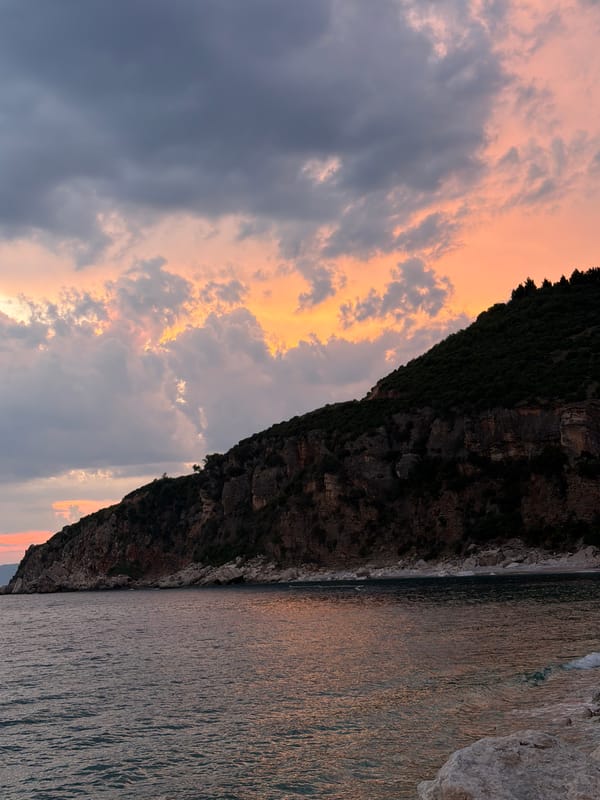 Sunset documented over Montenegro's Perazića Do coastline