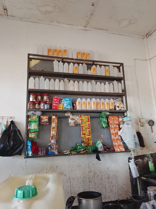 Small shop and outdoor seating in Meunasah Pupu