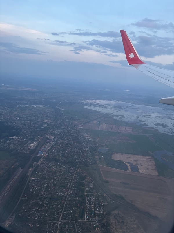 Passenger documents flight arrival at Moscow's Domodedovo Airport
