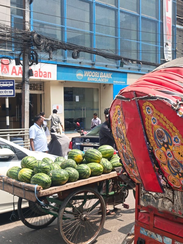 Morning street life documented across central Dhaka