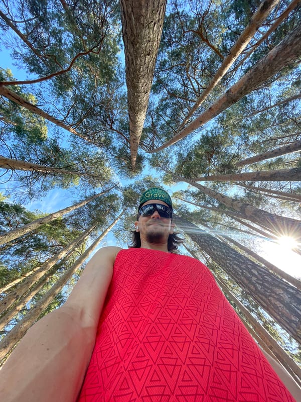 Morning forest walk and selfies captured in Izhevsk pine woods