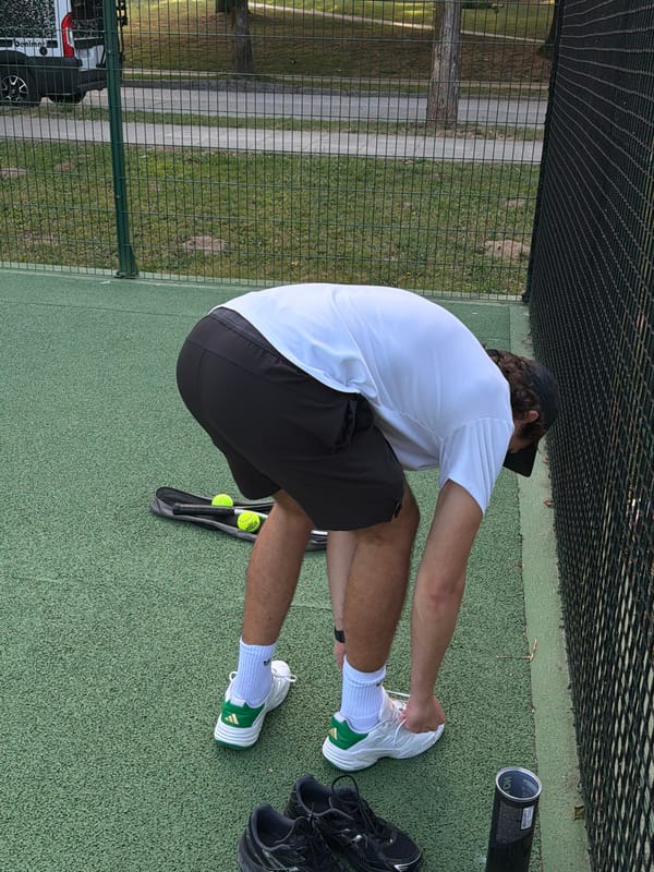 Morning tennis practice session in Santiago de Compostela