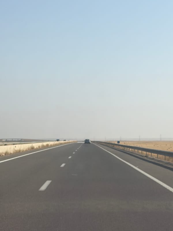 Highway journey documented near Nzalat Laadam, Morocco