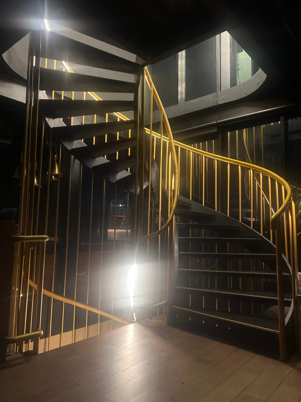 Upscale lounge interior documented in North Kuta evening