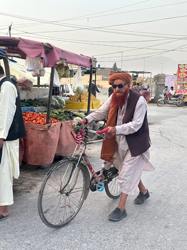 Busy street life in a Quetta City marketplace
