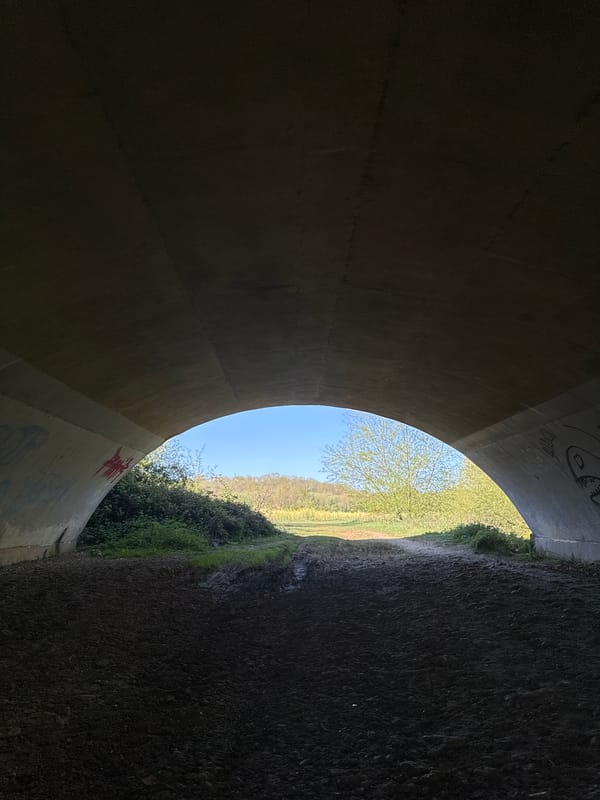 View captured from concrete tunnel in Tinwell, UK