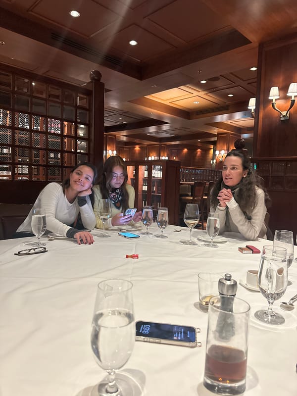 Three women dining at Whistler restaurant