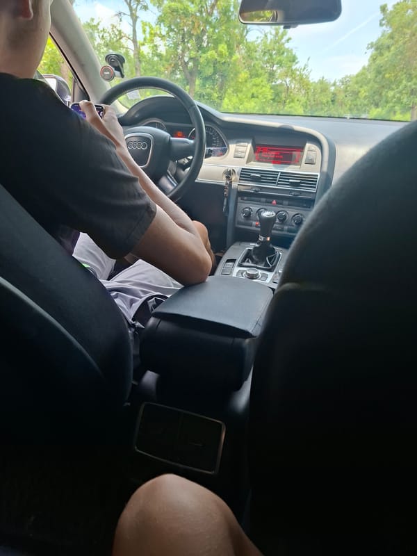 Interior view documented from Audi rear seat in Basarbovo