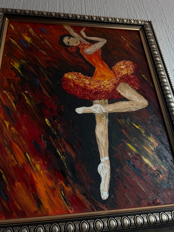 Mexico City resident documents ballerina painting and Ibiza tank top