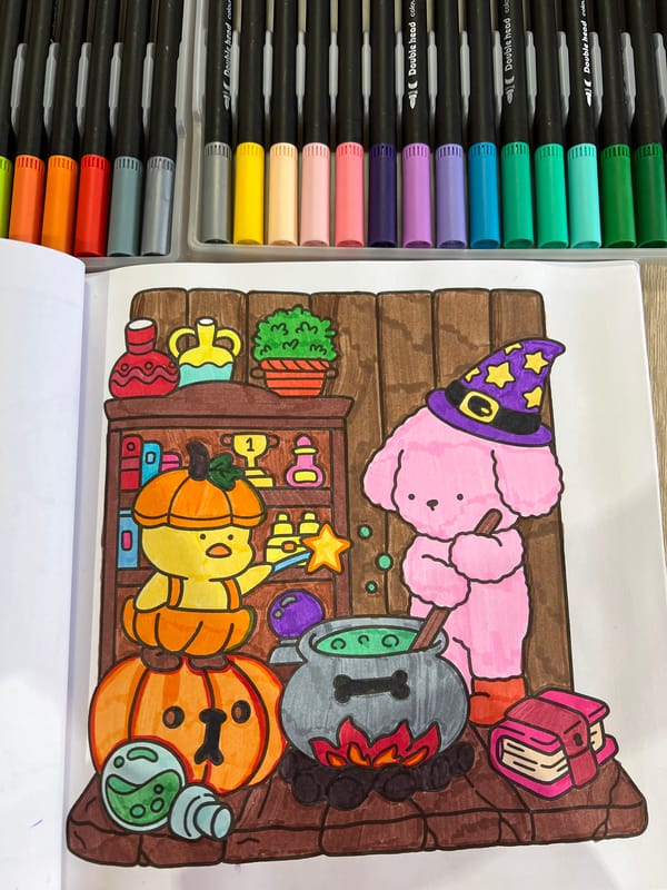 Whimsical poodle wizard drawing spotted in Bulgarian town