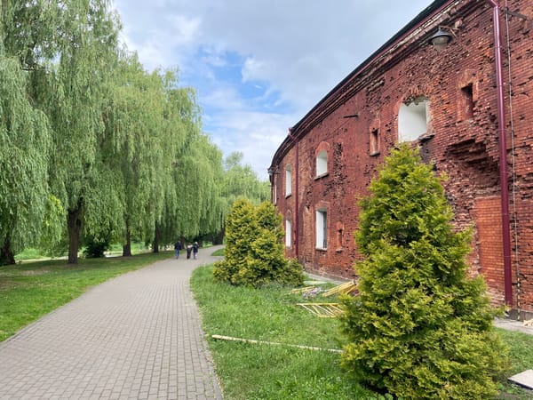 Morning documentation of historic Brest Fortress and church sites