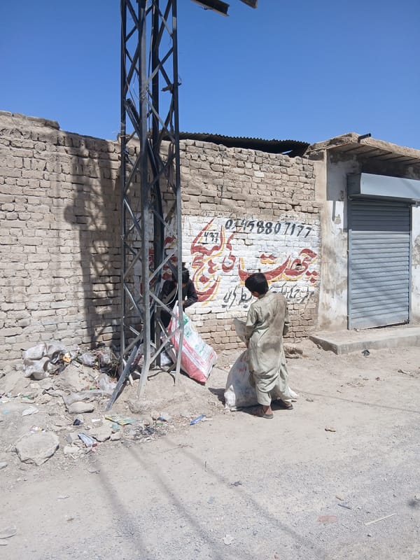 Early morning street activity captured in Quetta City