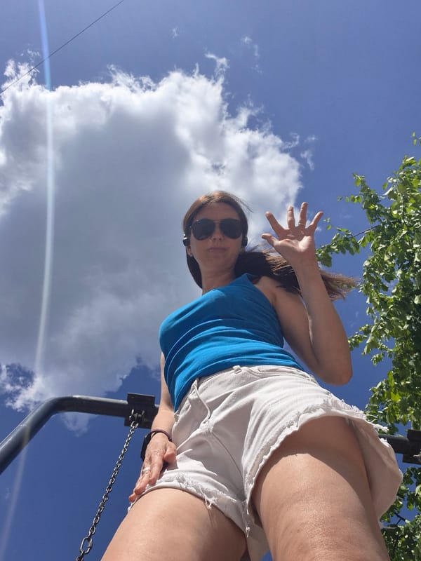 Park visitors captured in casual moments during morning hours