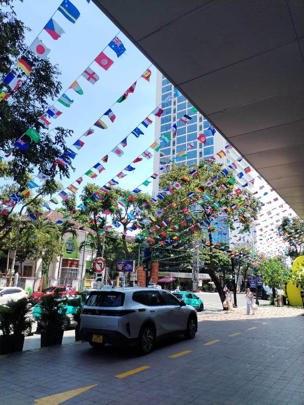 Nha Trang beachfront and city streets on a sunny morning