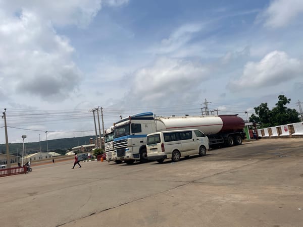 Busy fuel station activity at a Shafa PMS stop in Abuja