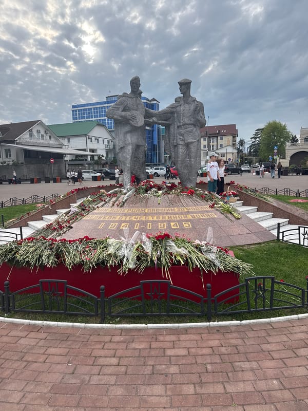 Visitor documents war memorials and Victory Day sites in Sochi