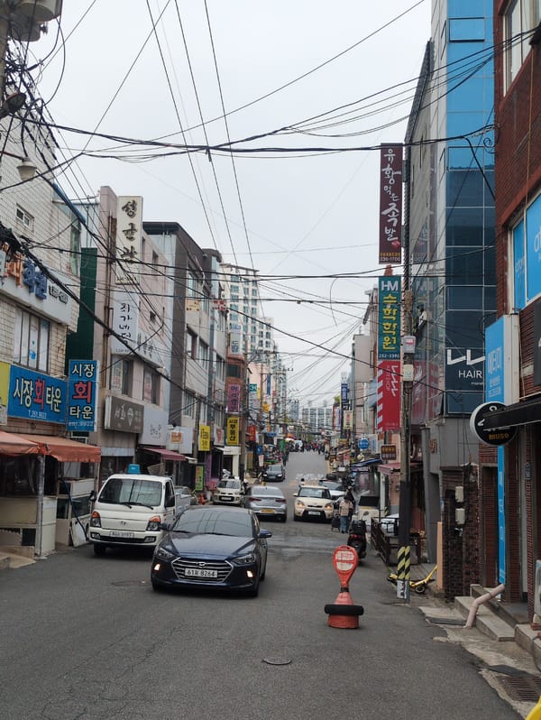 Early morning street scenes documented in Ulsan, South Korea