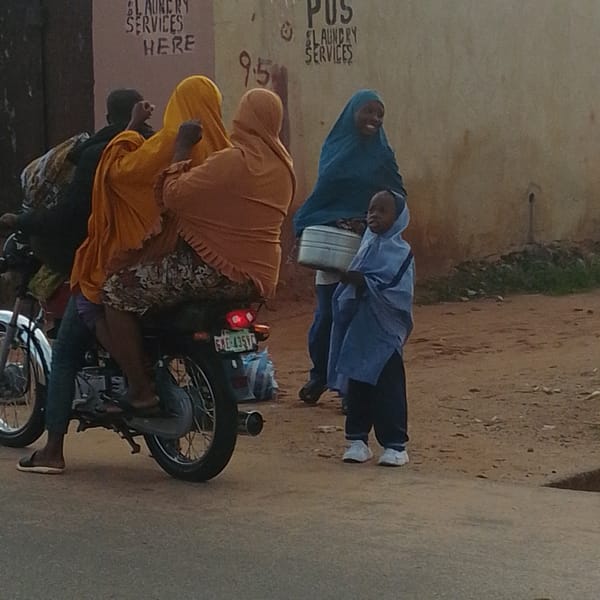 Morning street life in Tempure and Gombe, Nigeria