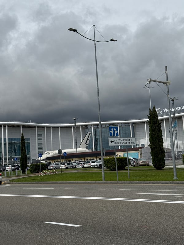 Street scenes captured in Sirius, Russia showing roads and buildings