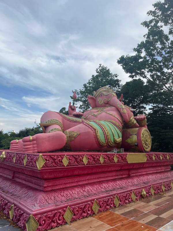 Eclectic shrines and artifacts at a Ko Samui overlook