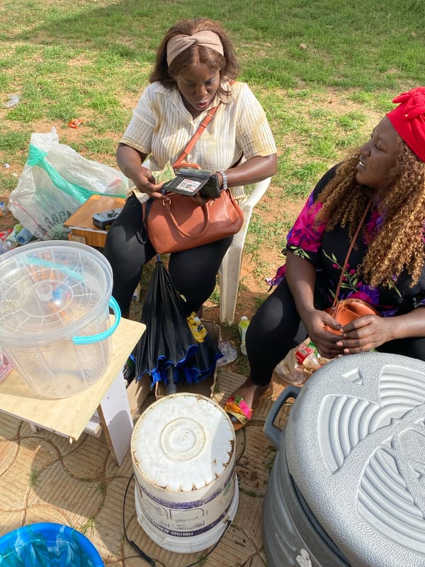 Casual outdoor gathering observed in Reifild-Ist, Nigeria