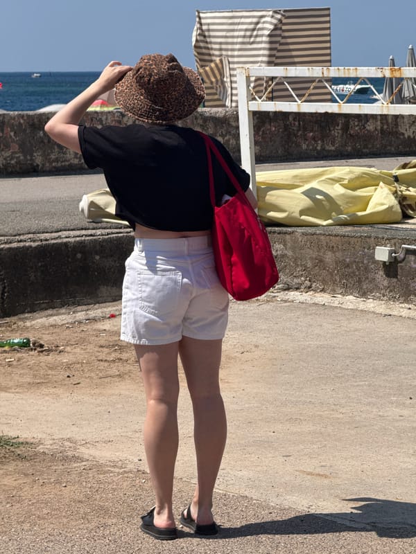 Summer morning across Budva — beach, park, sports, and construction