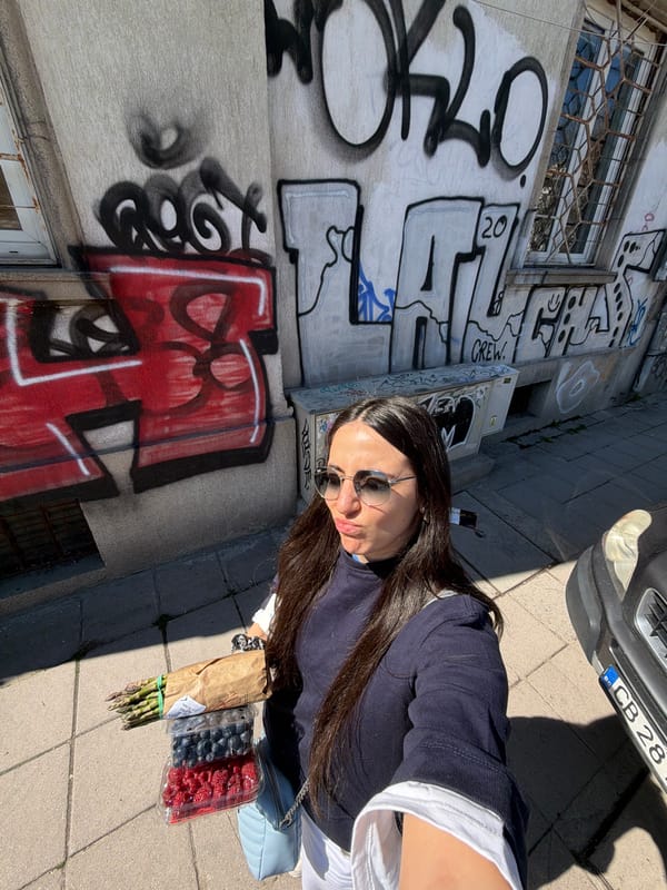 Morning coffee and street scenes documented in Sofia