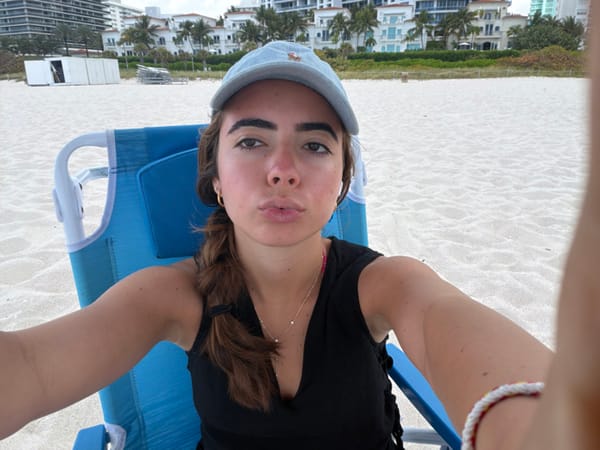 Beach day documented at Miami Beach amid gathering clouds