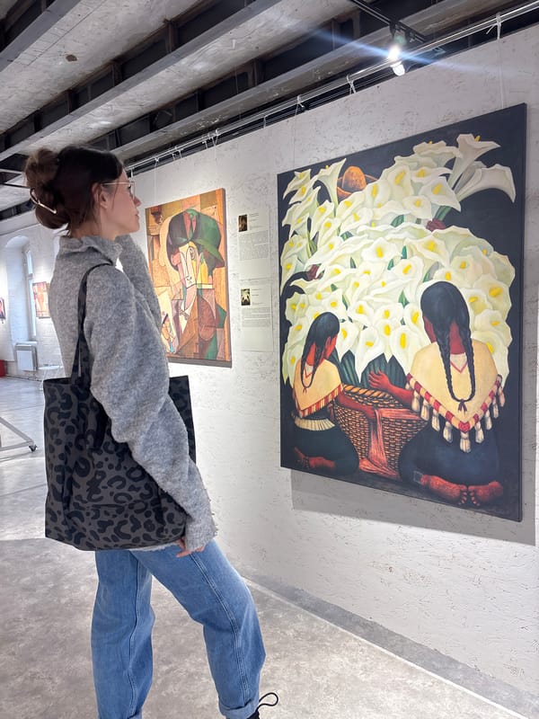 Morning art gallery visit in Krasnoyarsk features Rivera painting