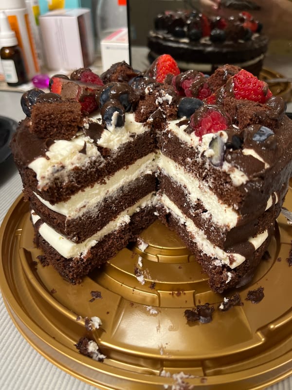 Chocolate cake celebration and market visit in Sochi