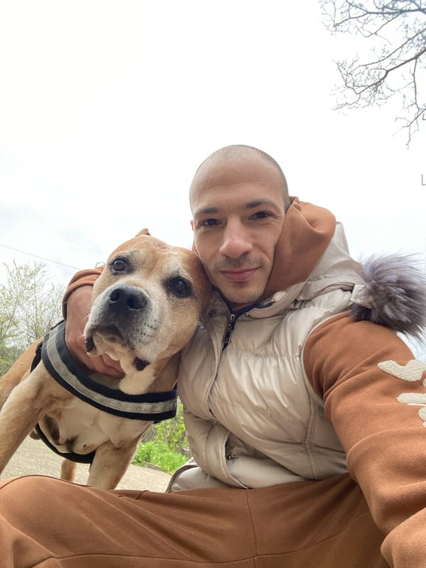 Man takes early morning selfies with dog in Pleven