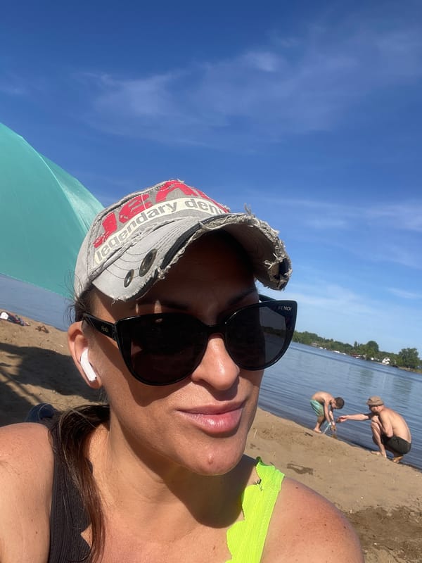 Beach day captured in Saratov, Russia waterfront area