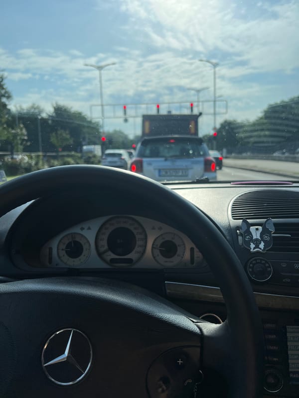 Driver's-eye view from a Mercedes-Benz in Plovdiv