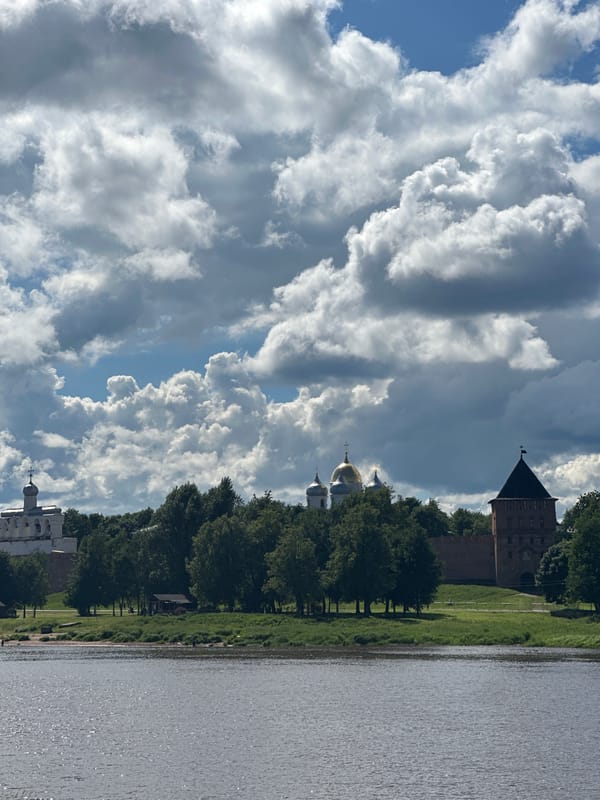 Exploring Veliky Novgorod's Kremlin, statues, and Volkhov River waterfront