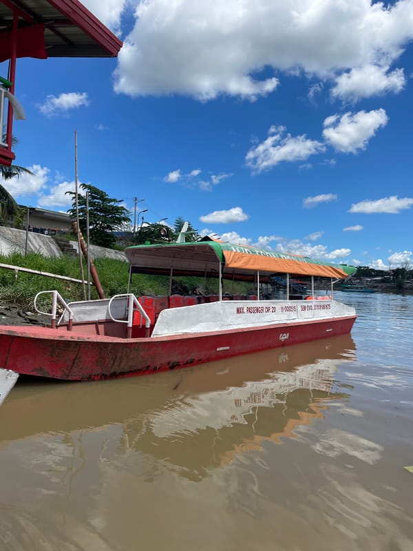 Passenger ferry on the Davao River, multiple angles