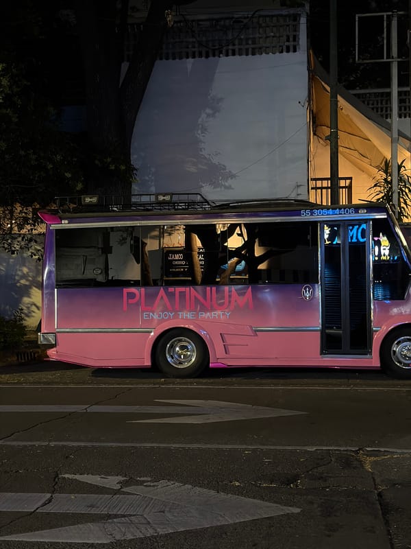 Party bus and Frida Kahlo Museum spotted in Mexico City