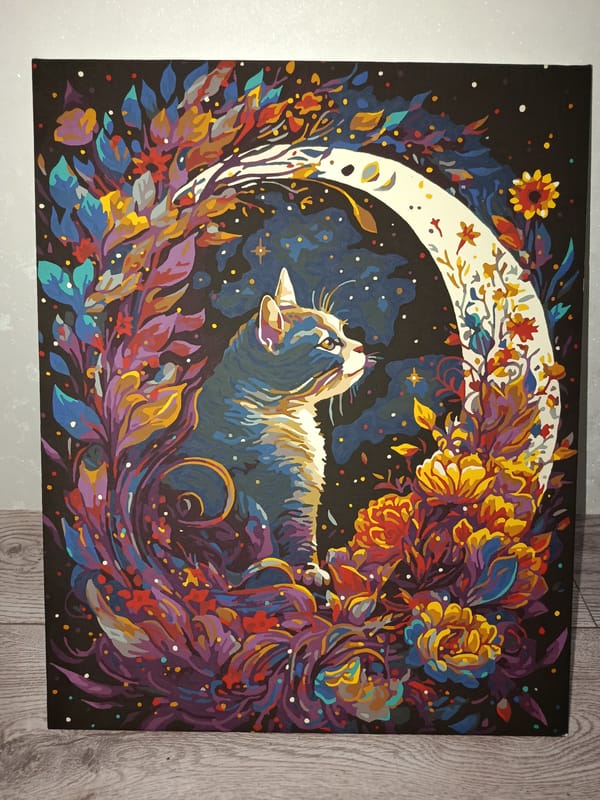 Moon-themed art and Mikhaylovsk nights, indoors and out