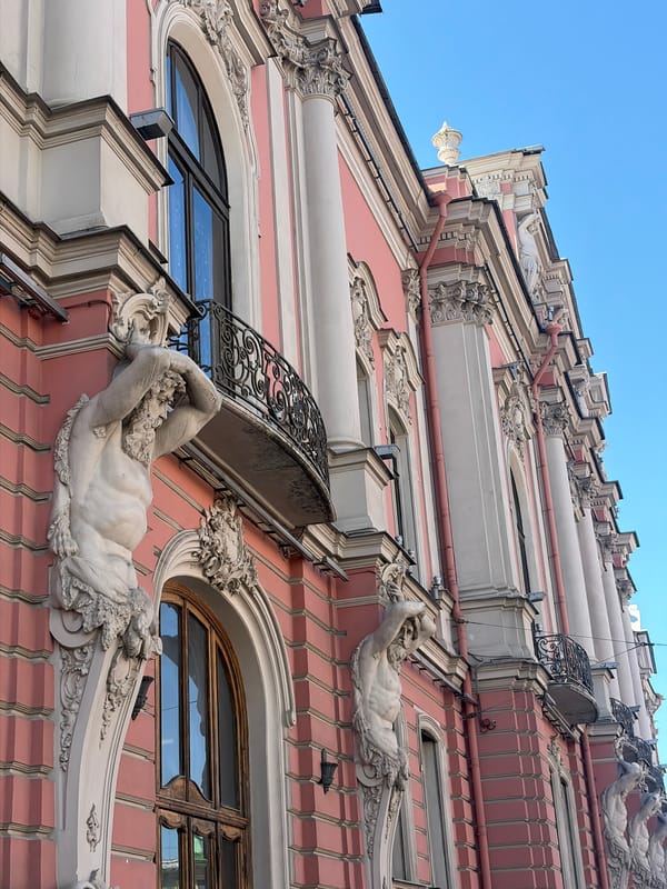 Saint Petersburg canal tour amid baroque architecture