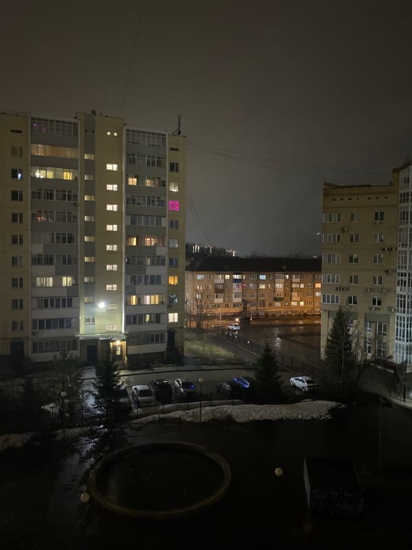 Ordinary evening moments documented across Perm residential area