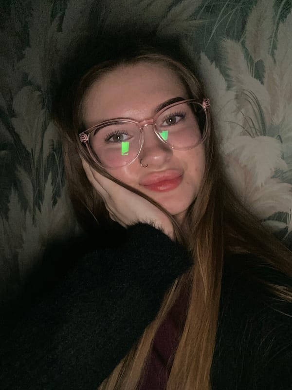 Young Woman Photographed Resting Indoors Multiple Times Evening