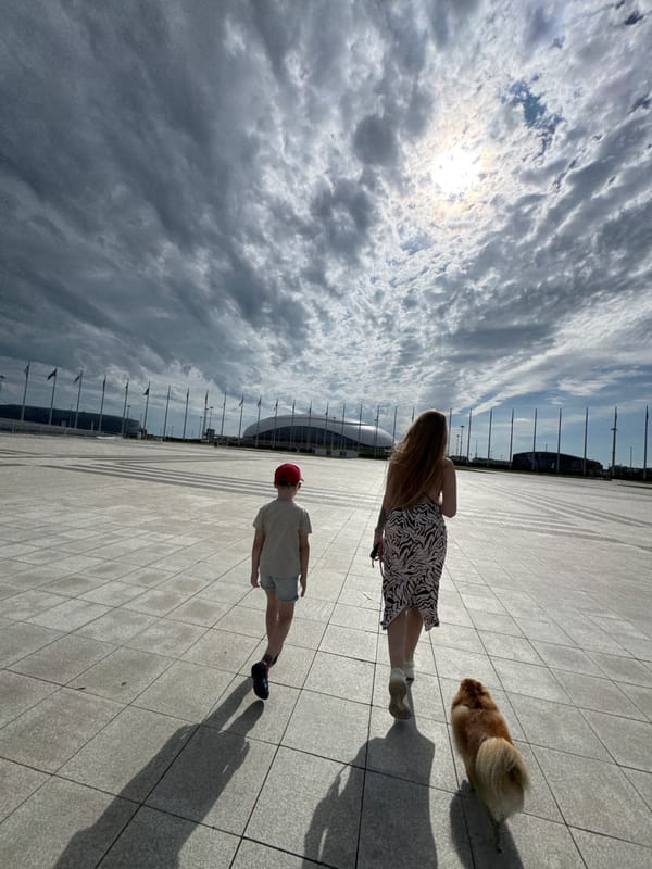 Casual afternoon moments captured at Sochi Olympic Park, Russia