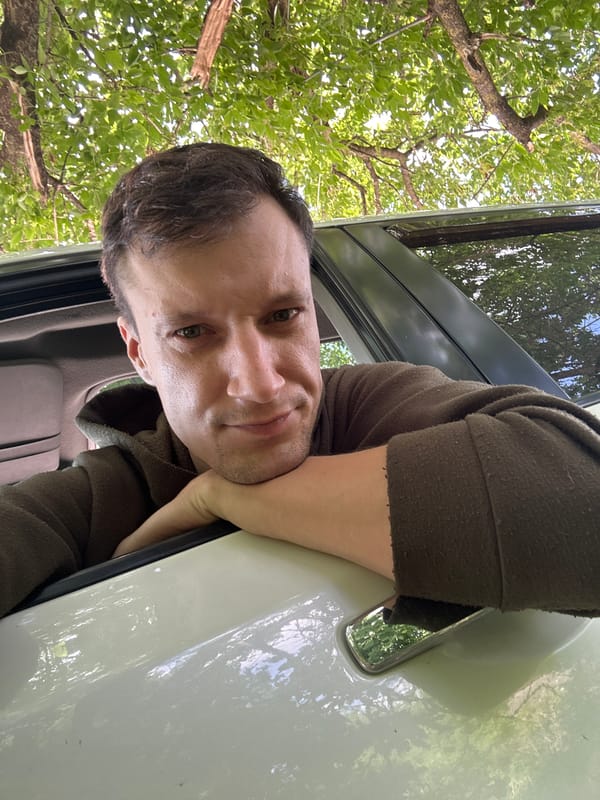 Selfie series in a parked car, Makiv, Ukraine