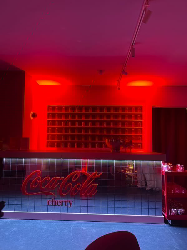 Coca-Cola themed afternoon tea service documented in London venue