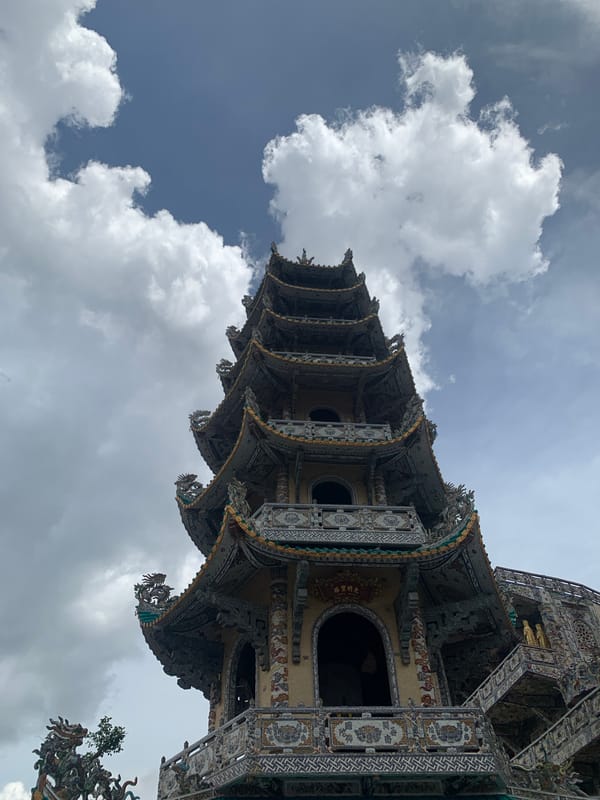 Pagodas, dragon pillars, and Crazy House architecture in Xuân Thành
