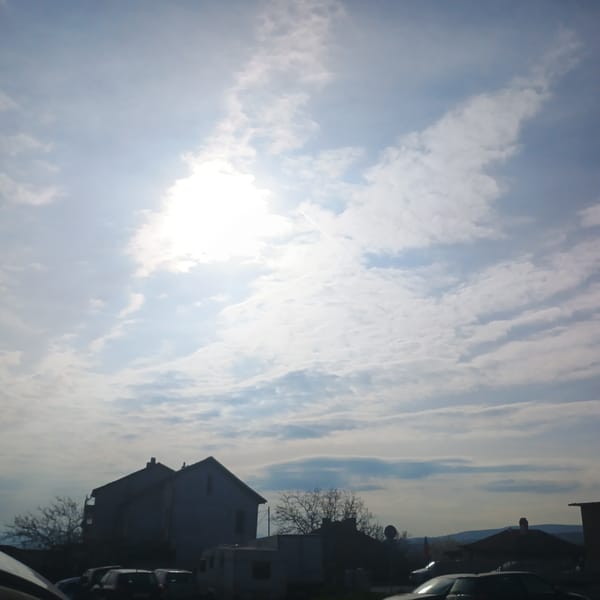 Clear skies and spring scene captured in Aksakovo Bulgaria