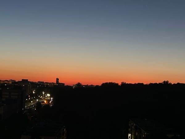 Minsk dusk to nightfall, with indoor still lifes in between