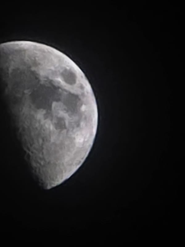 Evening moon observations and street scenes documented in Yambol