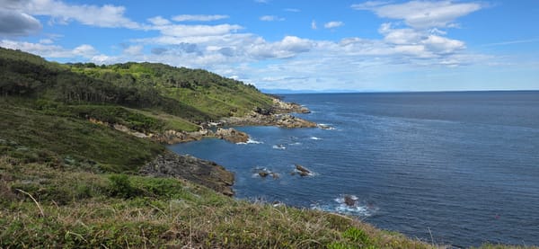 Coastal landscape documented in Hondarribia, Spain