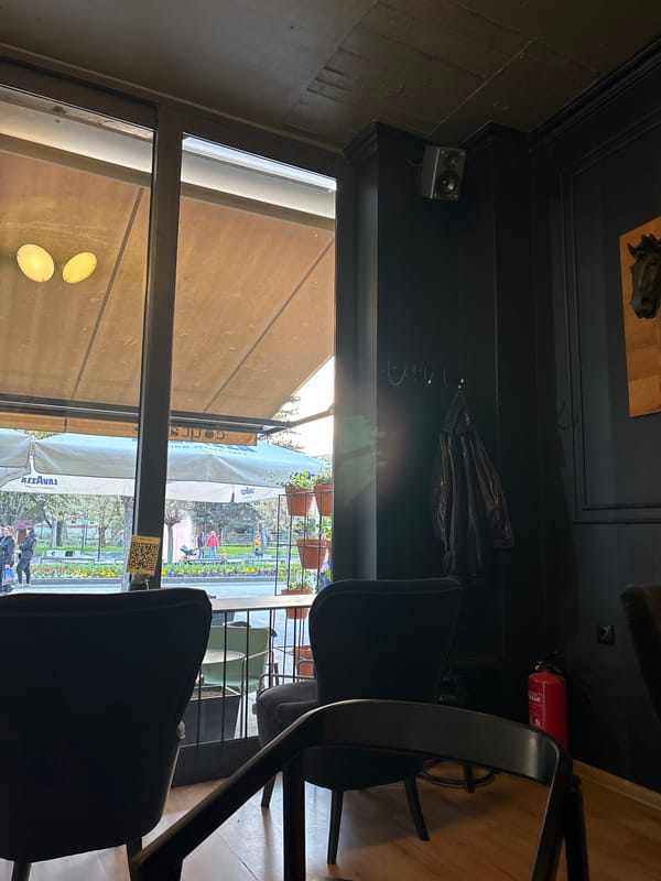 Coffee meeting documented at Lavazza cafe in Pleven, Bulgaria